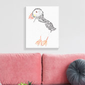 ワールドワードパフィンキャンバス印刷 キャンバスプリント (インサイチュ (リビング))