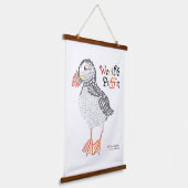 ワールドワードパフィンタペストリー 吊り下げ型タペストリー (傾斜あり)