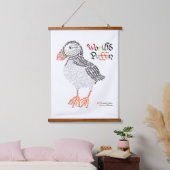 ワールドワードパフィンタペストリー 吊り下げ型タペストリー (寝室)