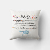 ワールドワードパフィン枕 クッション (裏面)