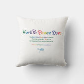 ワールドワードピース鳩まくら クッション (裏面)