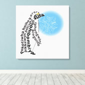 ワールドワードペンギンキャンバス印刷 キャンバスプリント (インサイチュ (ウッドフロア))