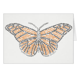 ワールドワード（昆虫）オオカバマダラ、モナークバタフライカード