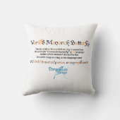 ワールドワード（昆虫）オオカバマダラ、モナークバタフライピロー クッション (裏面)