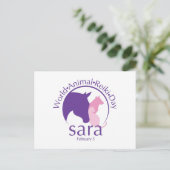 ワールド動物霊気デイデザインはがき ポストカード (スタンド正面)