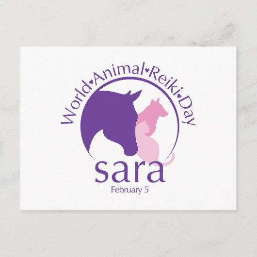 ワールド動物霊気デイデザインはがき ポストカード (正面)