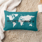 ワールド座標のカスタムの色の特殊な日付 ランバークッション (ブランケット)