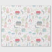 ワールド新生児ガールへようこそ  ラッピングペーパー (フラット)