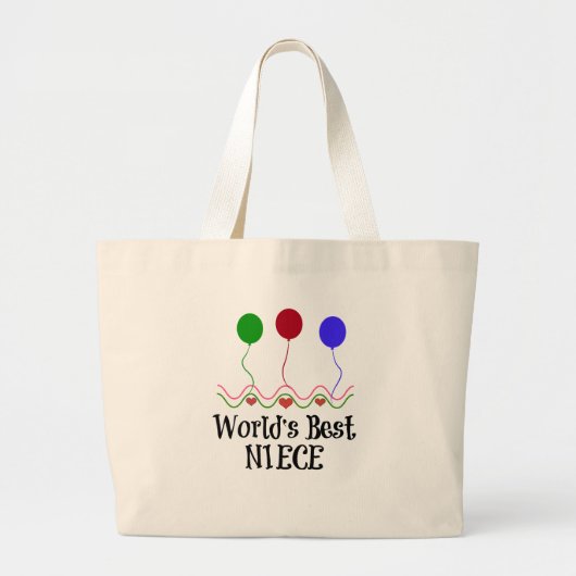 ワールド最高のの姪 ラージトートバッグ (正面)