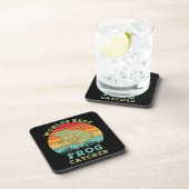 ワールド最高のカエル捕手、レトロヴィンテージカエル恋人 コースター (右側)