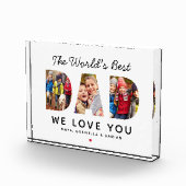 ワールド最高のカスタムパパ家族コラージュ フォトブロック (右)