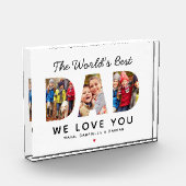 ワールド最高のカスタムパパ家族コラージュ フォトブロック (左)