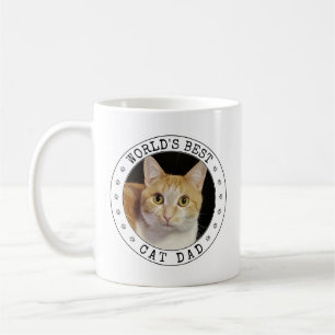 ワールド最高のキャットパパ写真テンプレートポープリントかわいい コーヒーマグカップ