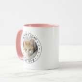 ワールド最高のキャットママ写真テンプレートポープリントかわいい マグカップ (正面左)