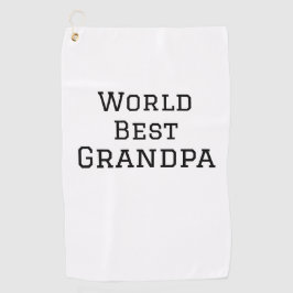 ワールド最高のグランドパ追加ネーム文字スポーツ文字simpl ゴルフタオル