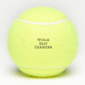 ワールド最高のグランドパ追加ネーム文字スポーツ文字simpl テニスボール (裏面)