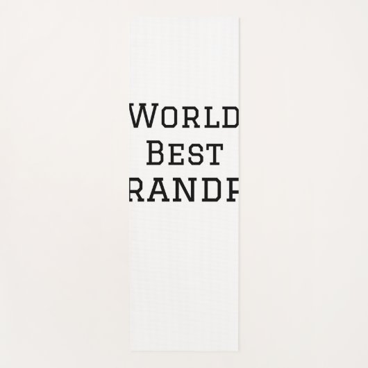 ワールド最高のグランドパ追加ネーム文字スポーツ文字simpl ヨガマット (正面)