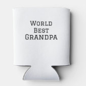 ワールド最高のグランドパ追加ネーム文字スポーツ文字simpl 缶クーラー (裏面)