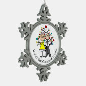 ワールド最高のグランマースノーフレークオーナメント スノーフレークピューターオーナメント (左)