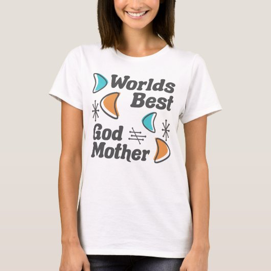 ワールド最高のゴッドマザーレトロ Tシャツ (正面)