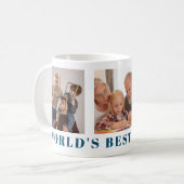 ワールド最高のスガルパモダンネイビーブルー3枚 コーヒーマグカップ (正面左)