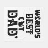 ワールド最高のスキャットパパ フリースブランケット (正面(横))