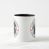 ワールド最高のスグランパ写真ハート赤白黒 マグカップ (中央)