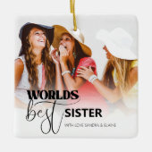 ワールド最高のスシスター |写真 セラミックオーナメント (正面)