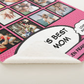 ワールド最高のステプママピンクフォトコラージュのおもしろいモダン シェルパブランケット (3/4)