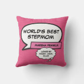 ワールド最高のスペプマボーナマピンクおもしろい クッション (裏面)
