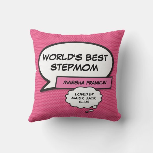 ワールド最高のスペプマボーナマピンクおもしろい クッション (裏面)