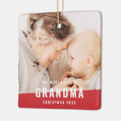 ワールド最高のズおばあモダンちゃんシック セラミックオーナメント (左)