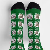 ワールド最高のズキャットパパカスタム- Cat 3 Photos Green ソックス (上部)