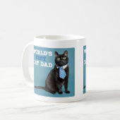 ワールド最高のズキャットパパ コーヒーマグカップ (正面左)