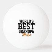 ワールド最高のズグランドパブラック&オレンジの父の日 卓球ボール (正面)