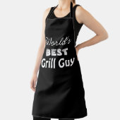 ワールド最高のズグリル男引用文ブラックメンズロング エプロン (インサイチュ)