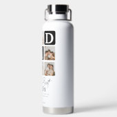 ワールド最高のズダディモダン写真数々のグリッド ウォーターボトル (背面)