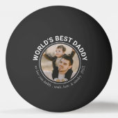 ワールド最高のズダディ可愛い父の日のカスタム写真 卓球ボール (正面)