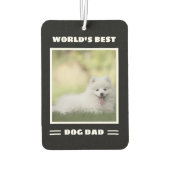 ワールド最高のズドッグパパカスタム写真パーソナライズされた カーエアーフレッシュナー (裏面)