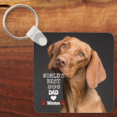 ワールド最高のズドッグパパハートポー2写真 キーホルダー (正面)