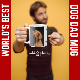 ワールド最高のズドッグパパハートポー2写真 コーヒーマグカップ