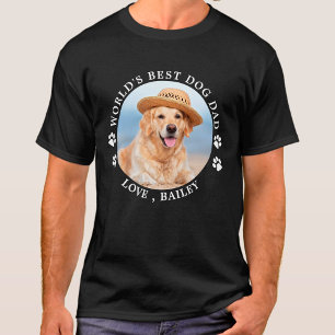 ワールド最高のズドッグパパパーソナライズされたかわいいペットの写真 Tシャツ
