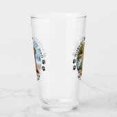 ワールド最高のズドッグパパポープリントカスタムペット写真G タンブラーグラス (左)