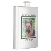 ワールド最高のズドッグパパ – 可愛いカスタムペット写真 フラスク (右)