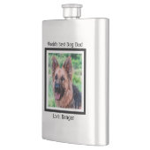 ワールド最高のズドッグパパ – 可愛いカスタムペット写真 フラスク (左)