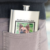 ワールド最高のズドッグパパ – 可愛いカスタムペット写真 フラスク (インサイチュ)