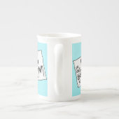 ワールド最高のズドッグマパステルブルー ボーンチャイナマグカップ (裏面)