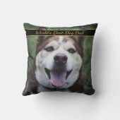 ワールド最高のズドッグママペットフォト装飾用クッション クッション (裏面)
