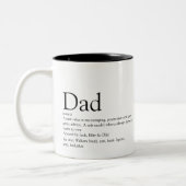 ワールド最高のズパパダディ父の定義おもしろい ツートーンマグカップ (左)