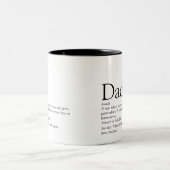 ワールド最高のズパパダディ父の定義おもしろい ツートーンマグカップ (中央)